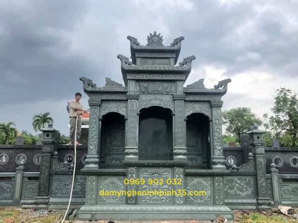 KHU LĂNG MỘ ĐÁ XANH RÊU CAO CẤP - ĐÁ MỸ NGHỆ NINH BÌNH 35