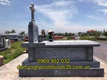 Đơn vị thi công mẫu mộ đá công giáo đẹp tại Hải Dương đáng tin cậy