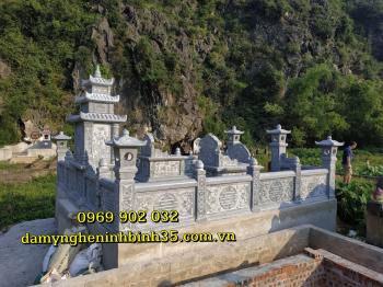 KHU LĂNG MỘ ĐÁ XANH DO ĐÁ MỸ NGHỆ NINH BÌNH 35 THI CÔNG