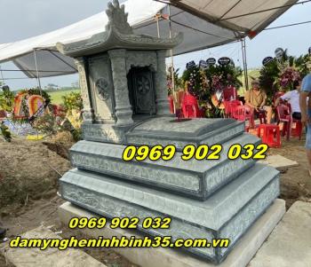 Lắp đặt mộ đá xanh rêu tại Hà Nam