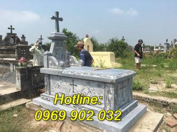 Mẫu mộ bằng đá nguyên khối đẹp bán tại Khánh Hòa