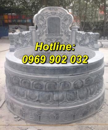 Mẫu mộ tròn bằng đá nguyên khối giá rẻ bán tại Bắc Giang