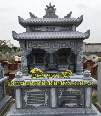 Mẫu mộ đá hai mái đẹp giá rẻ bán tại Hòa Bình