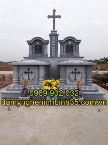 Mẫu mộ đá đẹp chạm khắc hoa văn tinh xảo giá rẻ nhất hiện nay 02