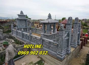 Khu lăng mộ đá nguyên khối đẹp chất lượng bán tại Bắc Ninh