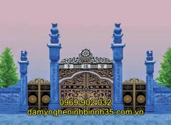 Cổng đá tự nhiên đẹp khó cưỡng, tạo vẻ uy nghiêm cho công trình