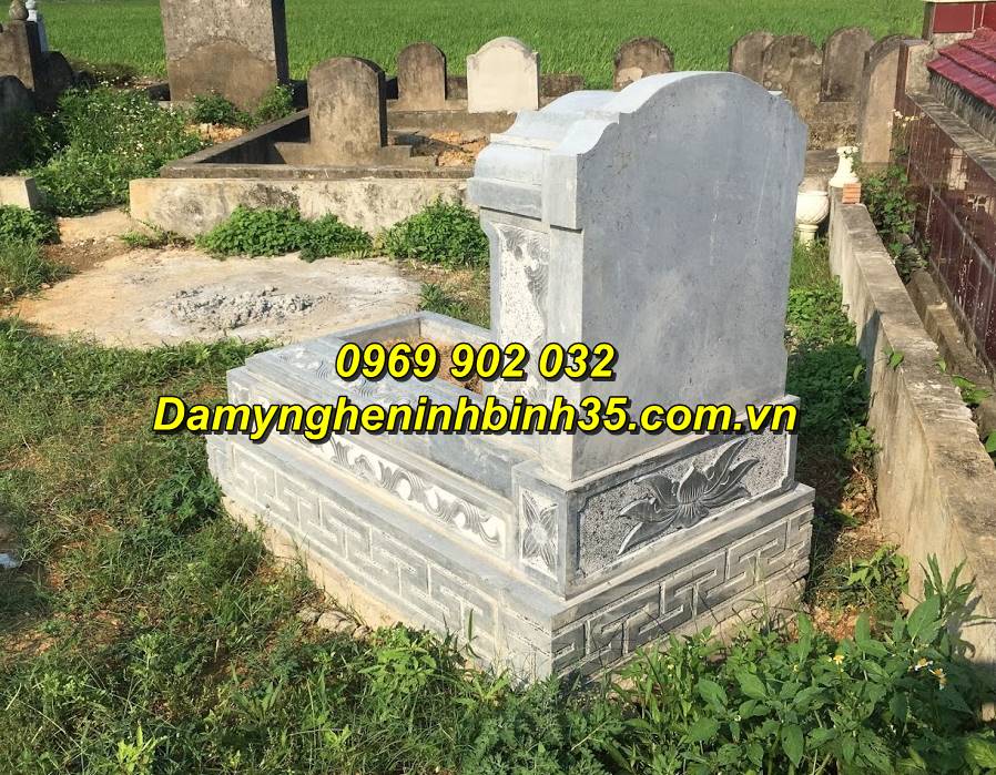 Mẫu mộ tam cấp bằng đá đẹp bán tại Hòa Bình