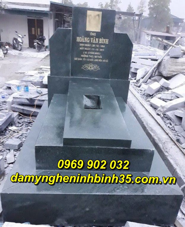 Mẫu mộ tam cấp bằng đá đẹp bán tại Hưng Yên