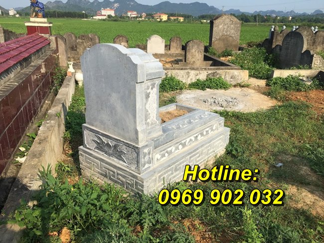 Mẫu mộ tam cấp bằng đá đẹp bán tại Nam Định