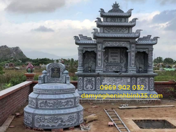 mẫu mộ đá tròn