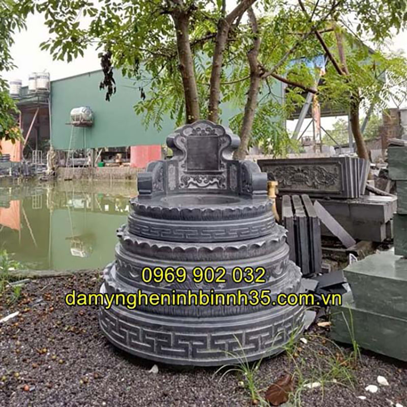 Mẫu mộ đá tròn