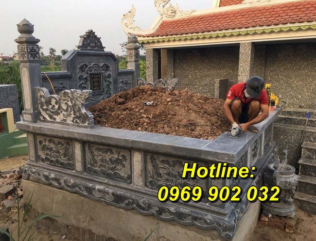 Mẫu mộ tam sơn đá cao cấp bán tại Hòa Bình