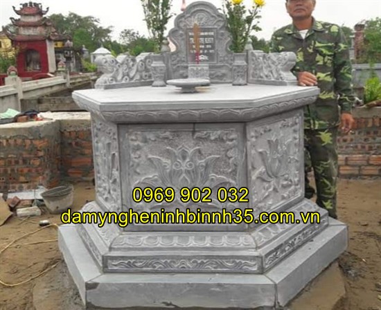 Báo giá mẫu mộ ục giác bằng đá tại Hải Dương