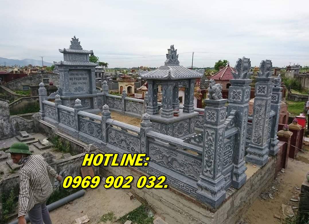 Báo giá khu lăng mộ đá nguyên khối đẹp chất lượng bán tại Bắc Ninh