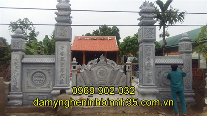Mẫu cổng tam quan đá