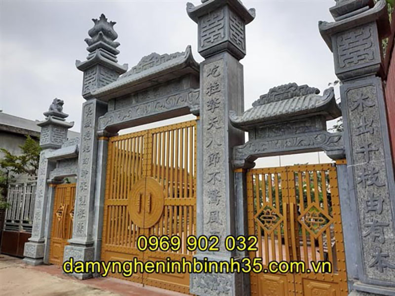 Mẫu cổng tam quan đá
