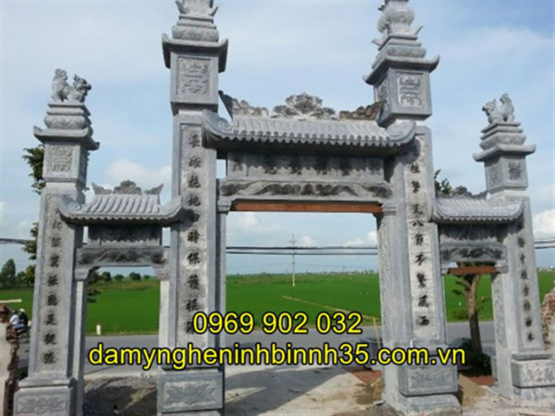 Mẫu cổng tam quan đá