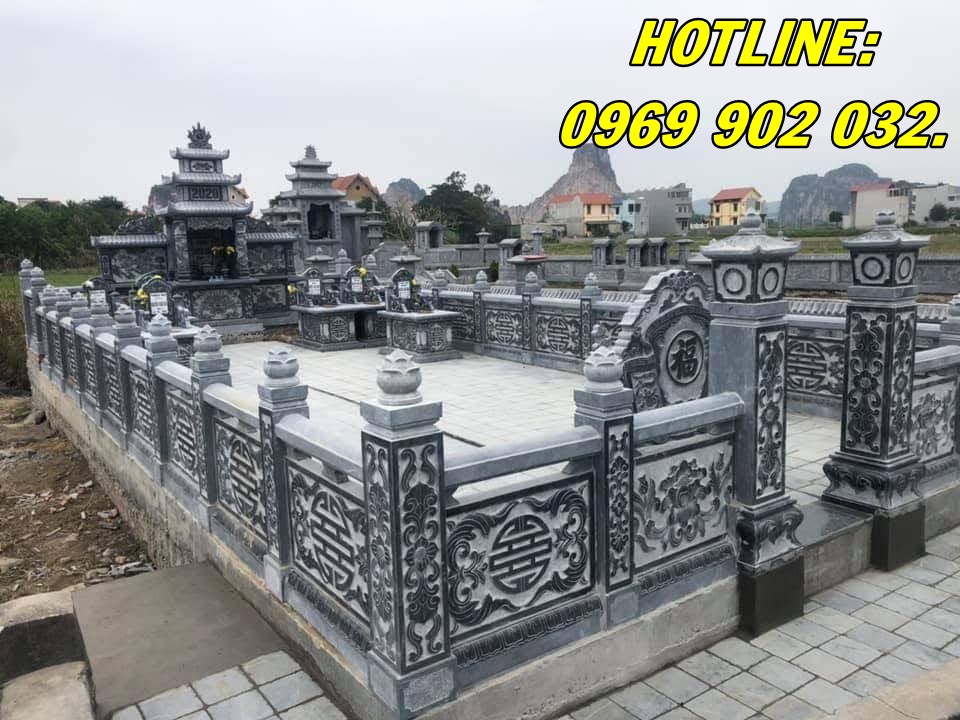 Khu lăng mộ đá nguyên khối đẹp chất lượng bán tại Bắc Ninh