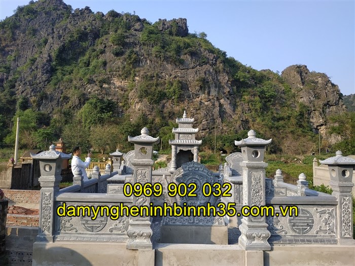 lăng mộ đá xanh cao cấp