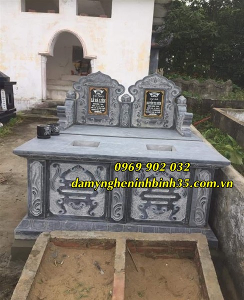 Địa chỉ thi công và bán mẫu mộ đôi bằng đá đẹp giá rẻ