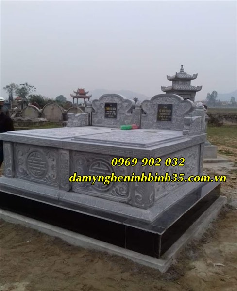 Địa chỉ sản xuất mẫu mộ đá đôi đẹp bán trên toàn quốc uy tín chất lượng nhất hiện nay