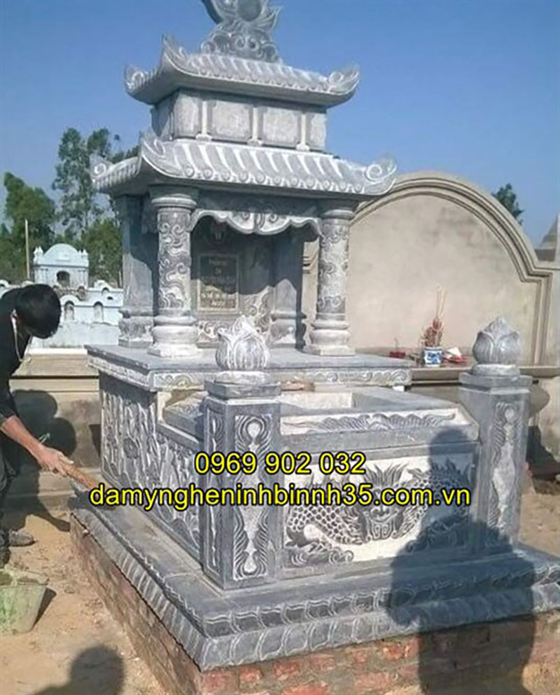 Mẫu mộ đá đôi