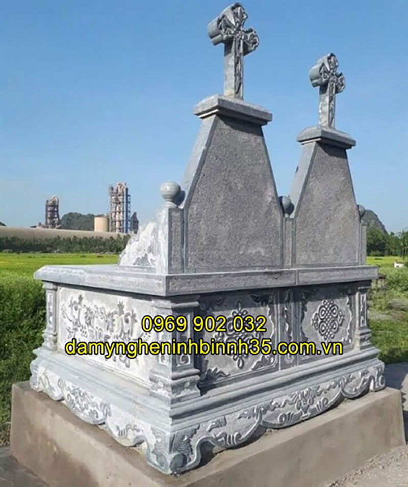 Mẫu mộ đá đôi