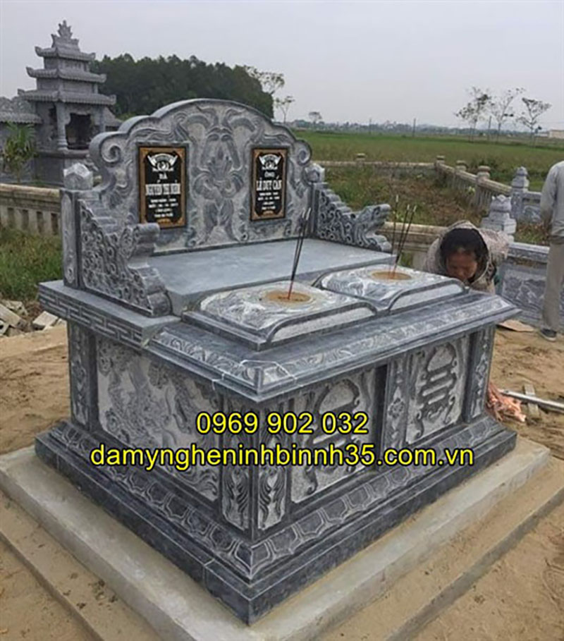 Mẫu mộ đá đôi