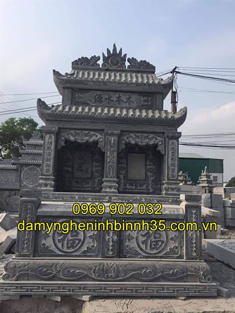 Mẫu mộ đá hai mái