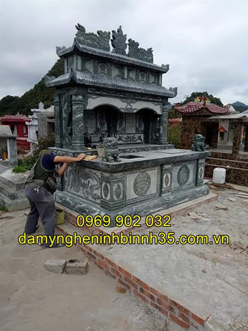 Mẫu mộ đá hai mái
