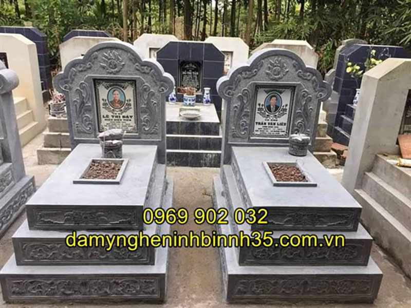Mẫu mộ đá tam cấp