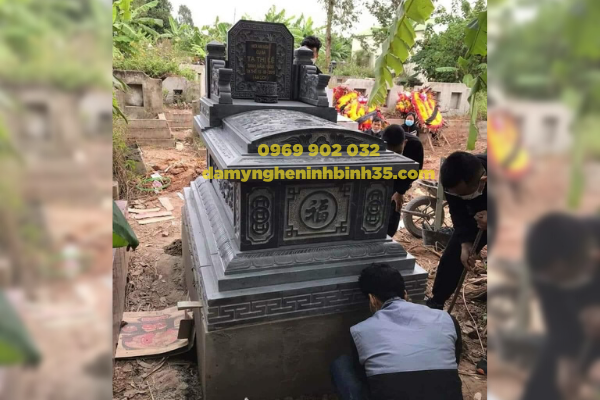 mộ đá tam cấp đẹp