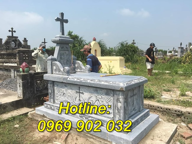 Mẫu mộ bằng đá nguyên khối đẹp bán tại Khánh Hòa