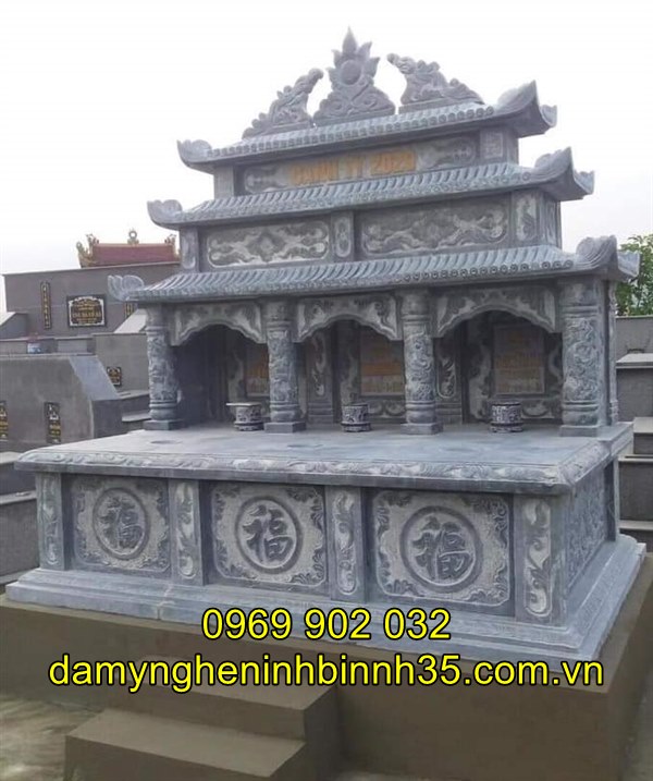 Mẫu mộ đá ba mái đẹp tại Hải Dương