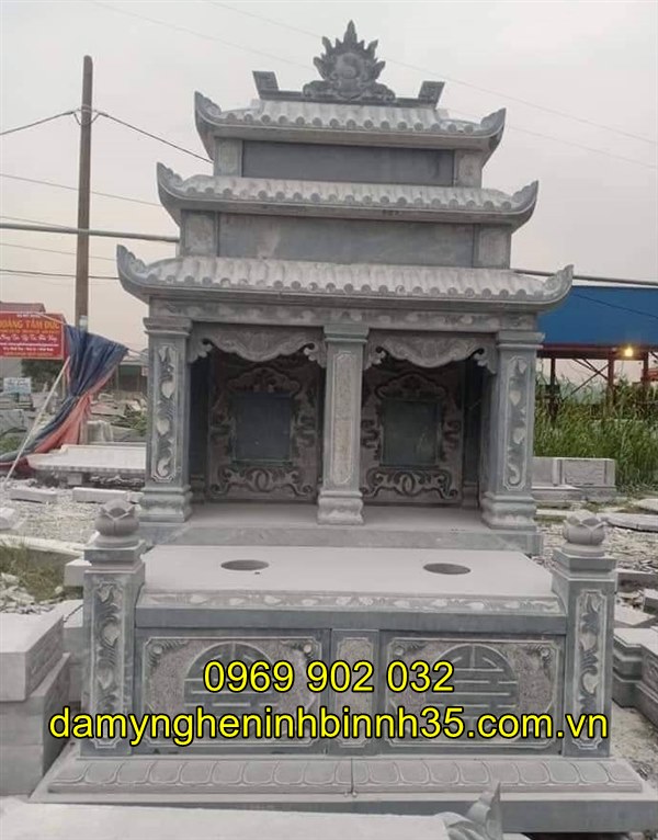 Mẫu mộ đá ba mái đẹp tại Hải Dương