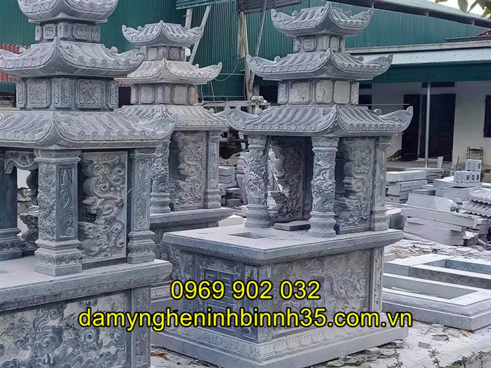 Mẫu mộ đá ba mái đẹp tại Hải Dương