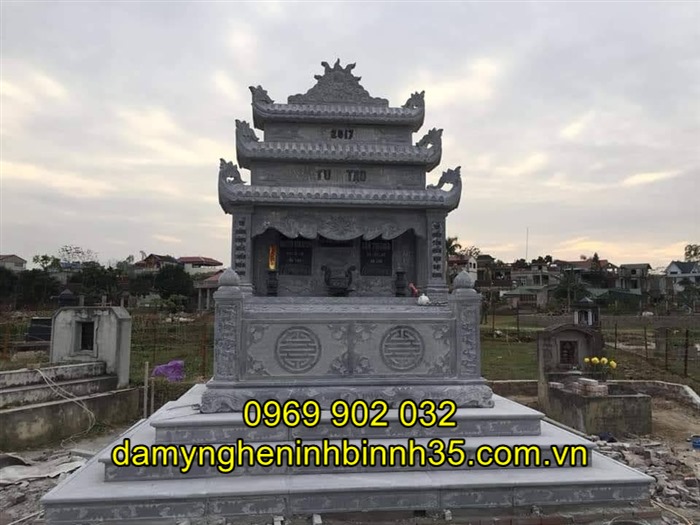 Mẫu mộ đá ba mái đẹp tại Hải Dương