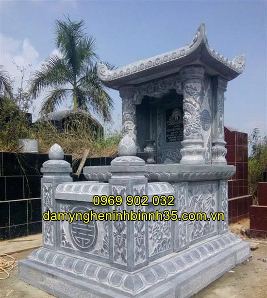 Mẫu mộ đá có mái đẹp tại Hải Dương