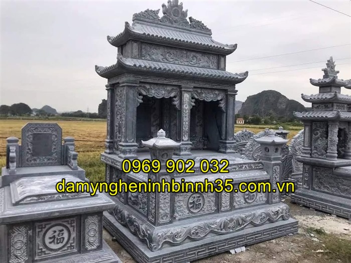 Mẫu mộ đá hai mái đẹp tại Hải Dương