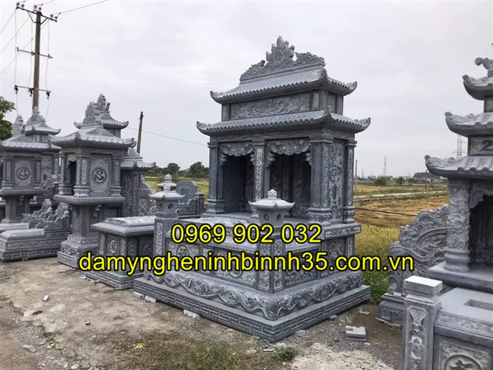 Mẫu mộ đá hai mái đẹp tại Hải Dương