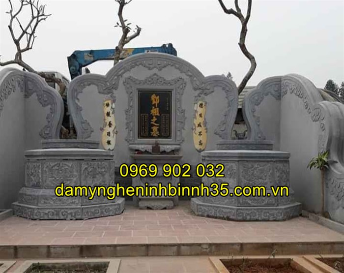 Mẫu mộ đá lục giác đẹp tại Hải Dương