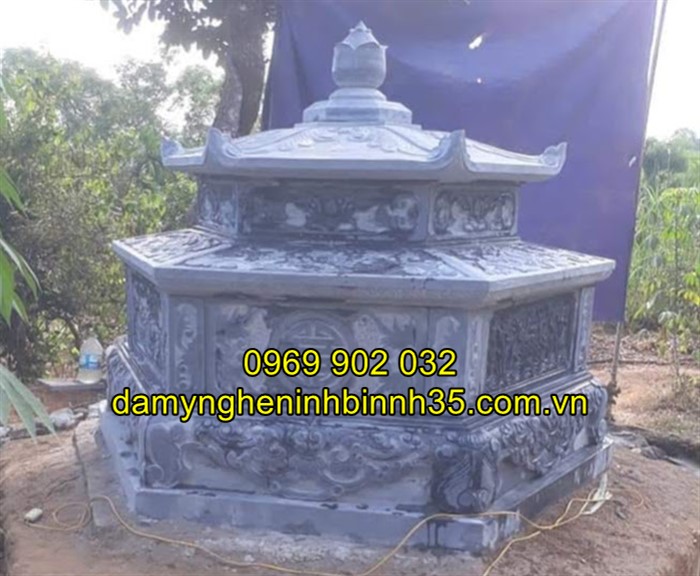 Mẫu mộ đá lục giác đẹp tại Hải Dương
