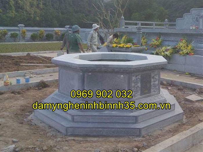 Mẫu mộ đá lục giác đẹp tại Hải Dương