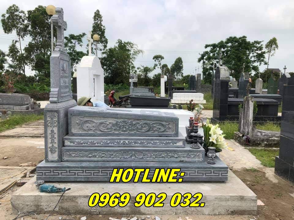 Mẫu mộ tam cấp bằng đá đẹp bán tại Thanh Hóa