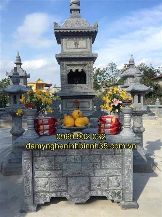 Mẫu mộ tháp đá đẹp tại Hải Dương