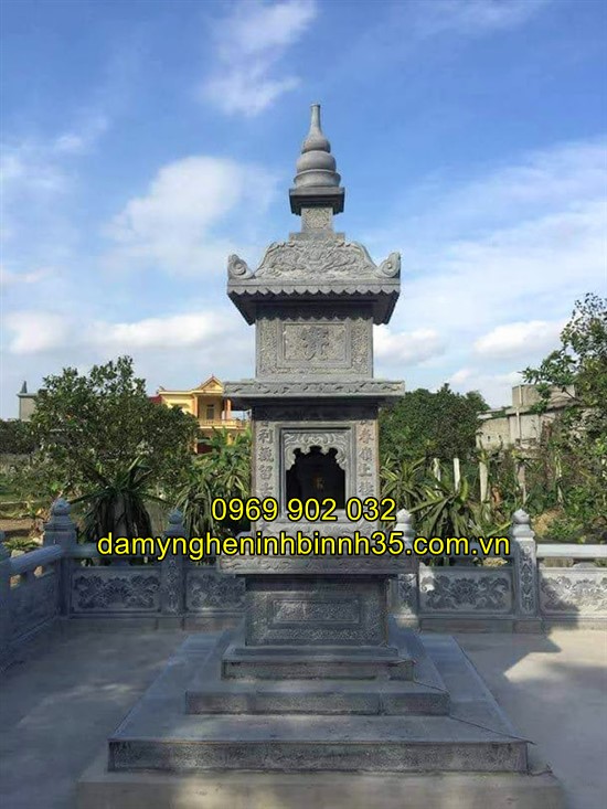 Mẫu mộ tháp đá đẹp tại Hải Dương