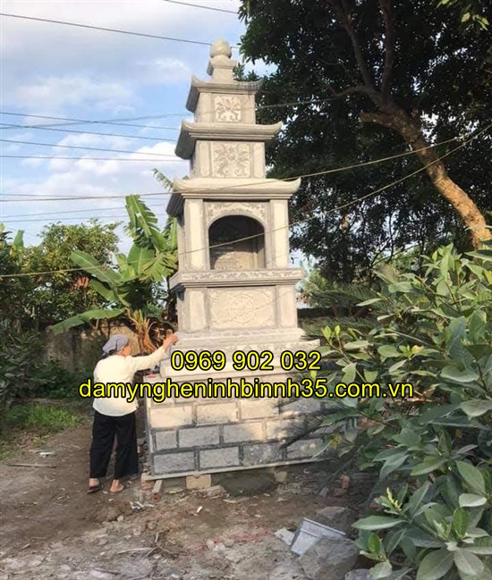 Mẫu mộ tháp đá đẹp tại Hải Dương