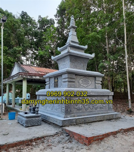 Mẫu mộ tháp đá đẹp tại Hải Dương