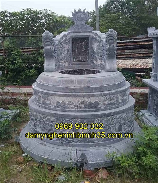 Mẫu mộ tròn đá đẹp tại Hải Dương