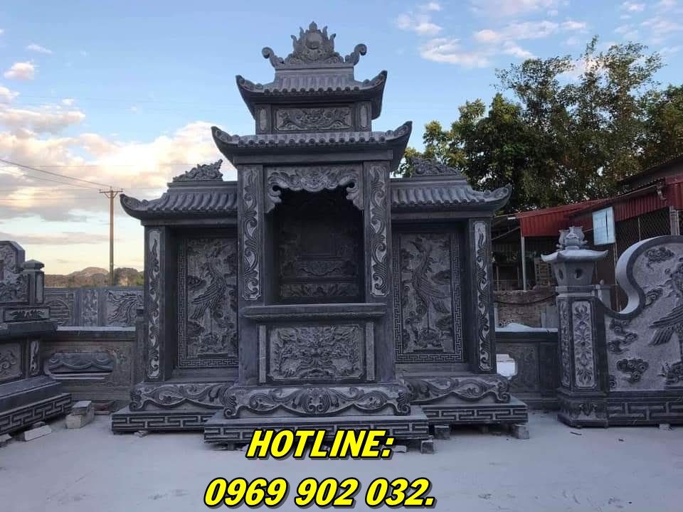 Những mẫu lăng mộ bằng đá nguyên khối bán tại Thái Bình